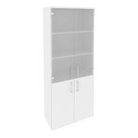 Шкаф для документов со стеклянными дверцами Оникс (Onix), 800х420х1977 мм