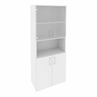 Шкаф со стеклянными дверцами и нишей Оникс (Onix), 800х420х1977 мм
