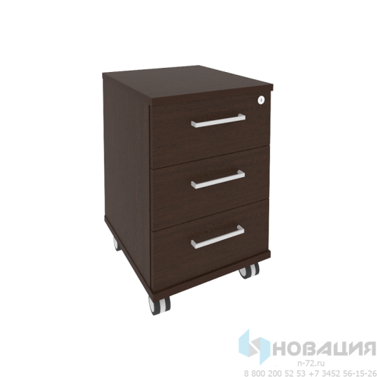 Тумба мобильная (3 ящика) Фёст (First), 412х470х650 мм