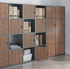 Модульный стеллаж Локер (Locker) 6 секций, 2448х350х1593 мм