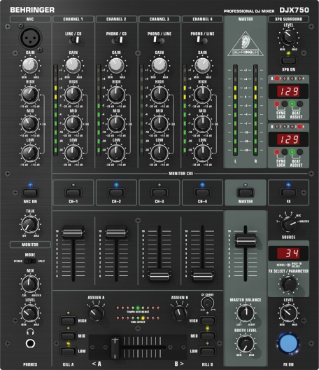 Микшерный пульт Бехрингер (Behringer DJX750)