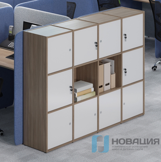 Модульный стеллаж Локер (Locker) 4 секции, 1632х350х1203 мм