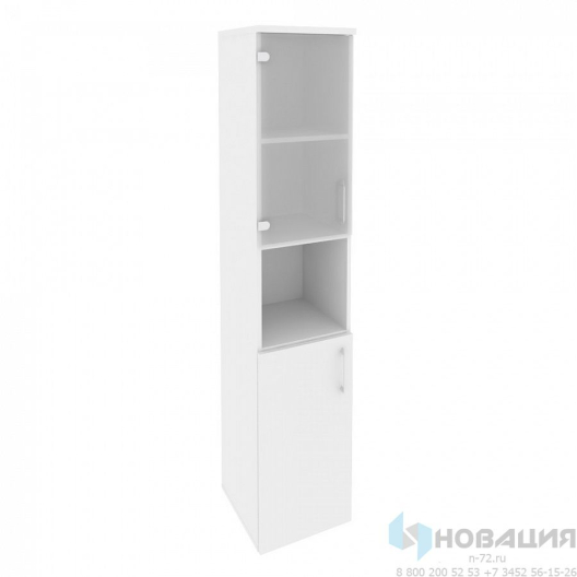 Шкаф для документов комбинированный узкий Оникс (Onix), 400х420х1977 мм